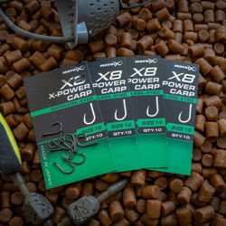 Matrix X8 X-Power Carp Barbless Eyed Hooks